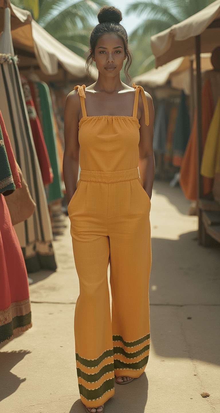 ShopYego Jumpsuits Ochre Sebie Jumpsuit