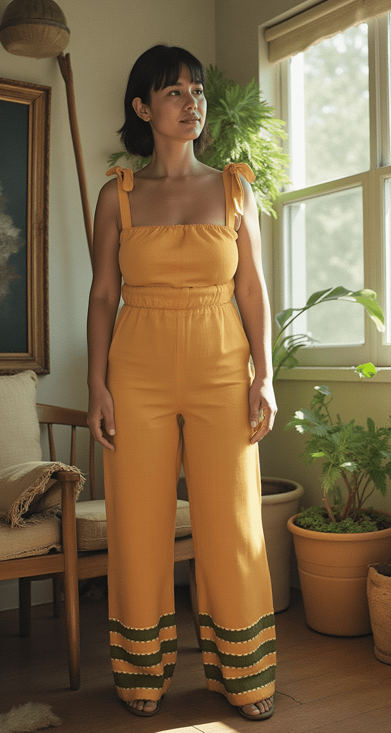 ShopYego Jumpsuits Ochre Sebie Jumpsuit