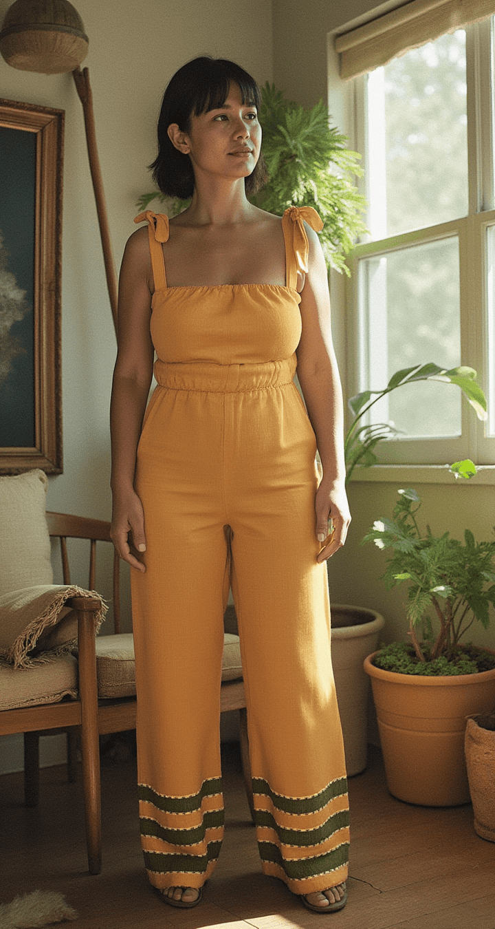 ShopYego Jumpsuits Ochre Sebie Jumpsuit