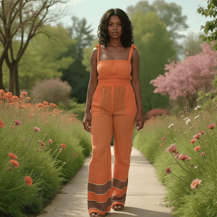 ShopYego Jumpsuits Orange Sebie Jumpsuit