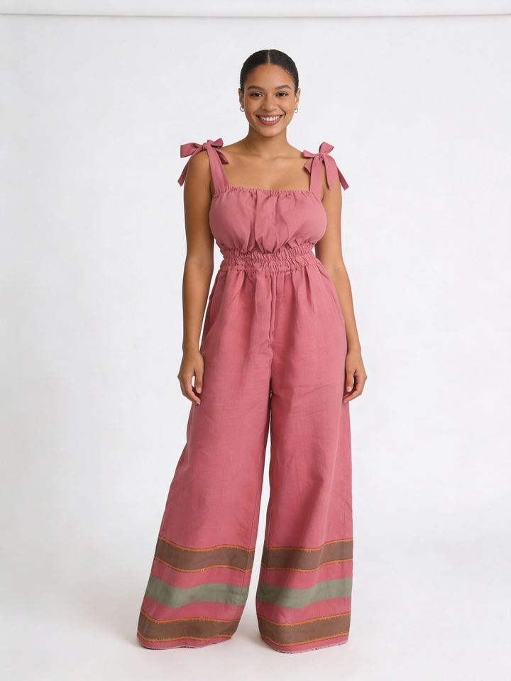 ShopYego Jumpsuits Petal Rose Sebie Jumpsuit- Petal Rose