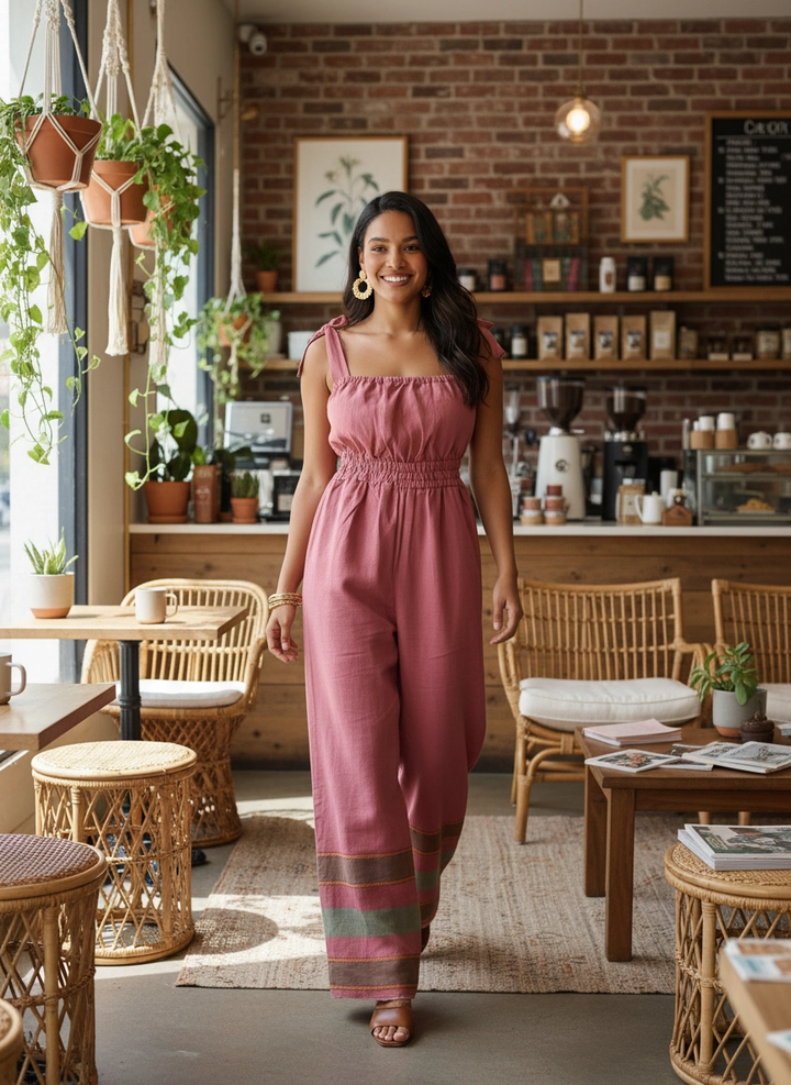 ShopYego Jumpsuits Petal Rose Sebie Jumpsuit- Petal Rose