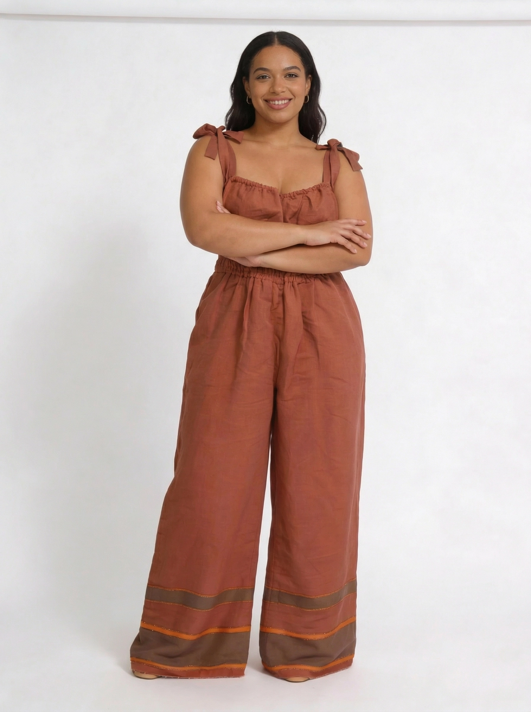 ShopYego Jumpsuits Petal Rose Sebie Jumpsuit- Spiced Earth