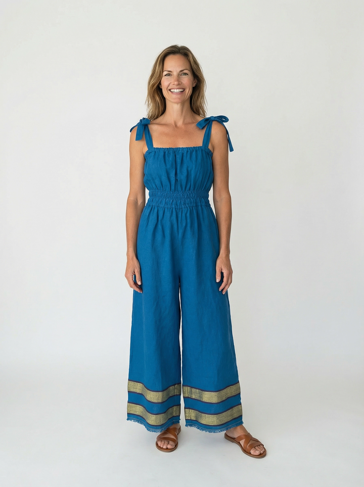 ShopYego Jumpsuits Sacred Blue Sebie Jumpsuit- Sacred Blue