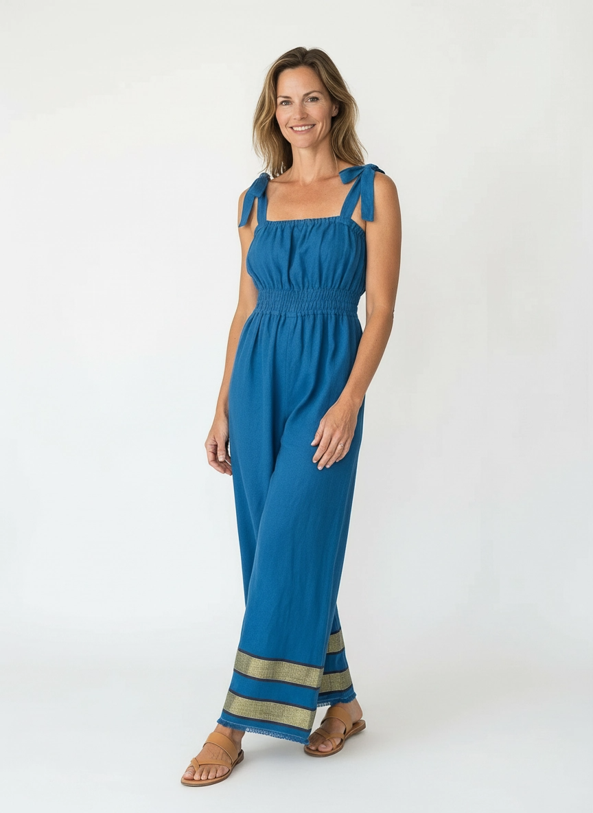 ShopYego Jumpsuits Sacred Blue Sebie Jumpsuit- Sacred Blue