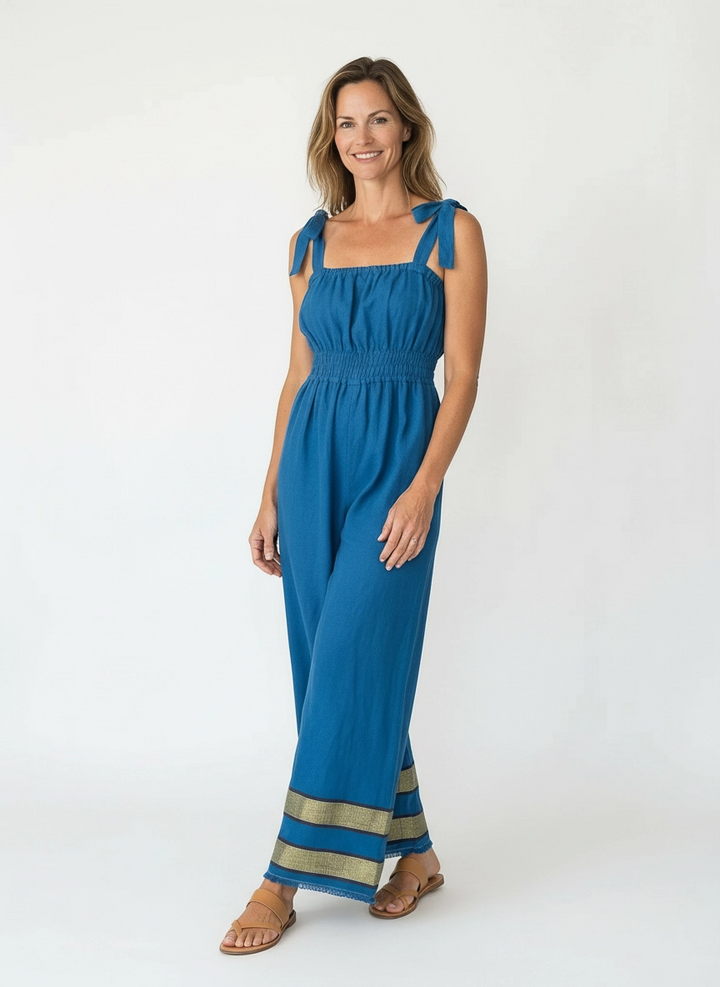 ShopYego Jumpsuits Sacred Blue Sebie Jumpsuit- Sacred Blue