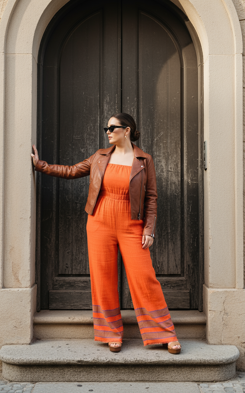 ShopYego Jumpsuits Saffron Flame Sebie Jumpsuit - Saffron Flame