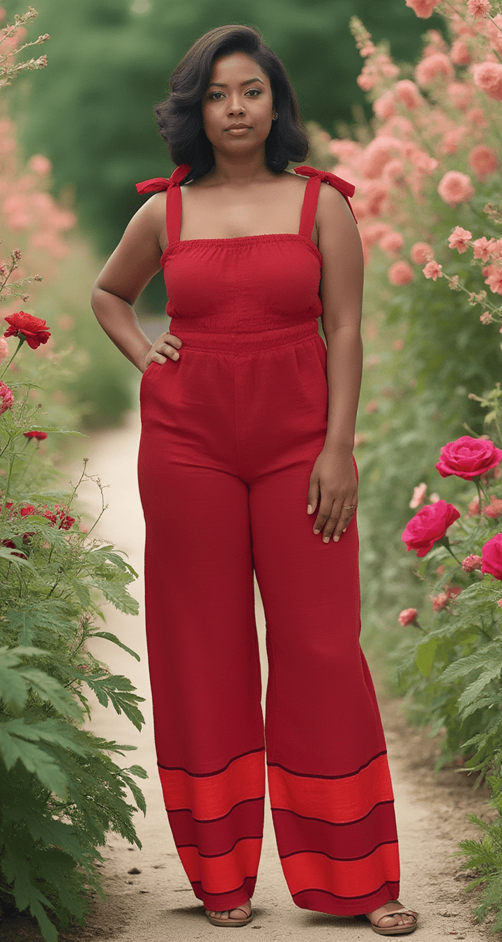 ShopYego Jumpsuits Scarlet Red Sebie Jumpsuit