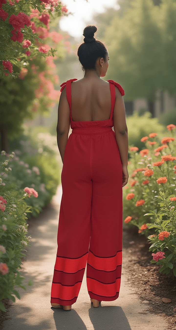 ShopYego Jumpsuits Scarlet Red Sebie Jumpsuit