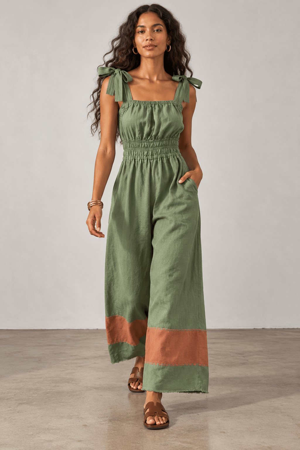 ShopYego Jumpsuits Sebie Cotton Wide Leg Jumpsuit
