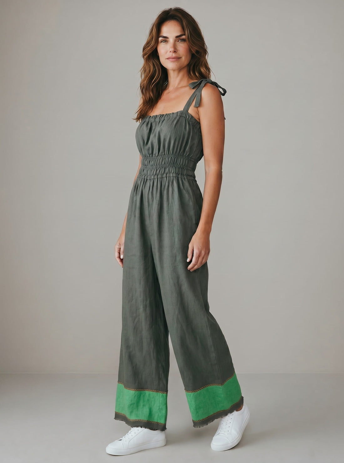 ShopYego Jumpsuits Stone Olive Sebie Jumpsuit - Stone Olive