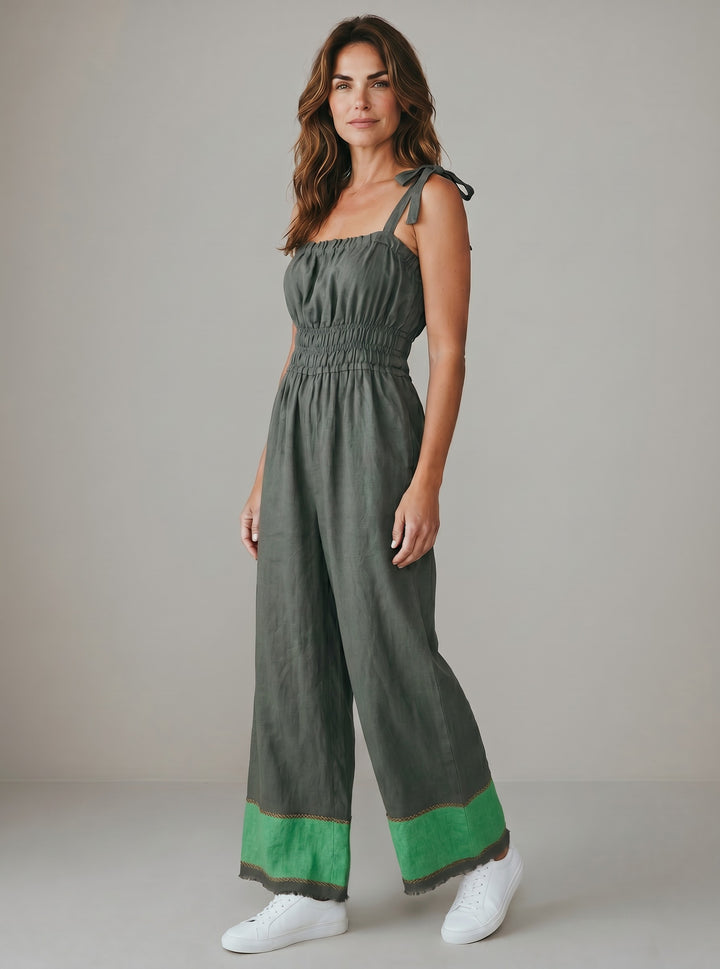 ShopYego Jumpsuits Stone Olive Sebie Jumpsuit - Stone Olive