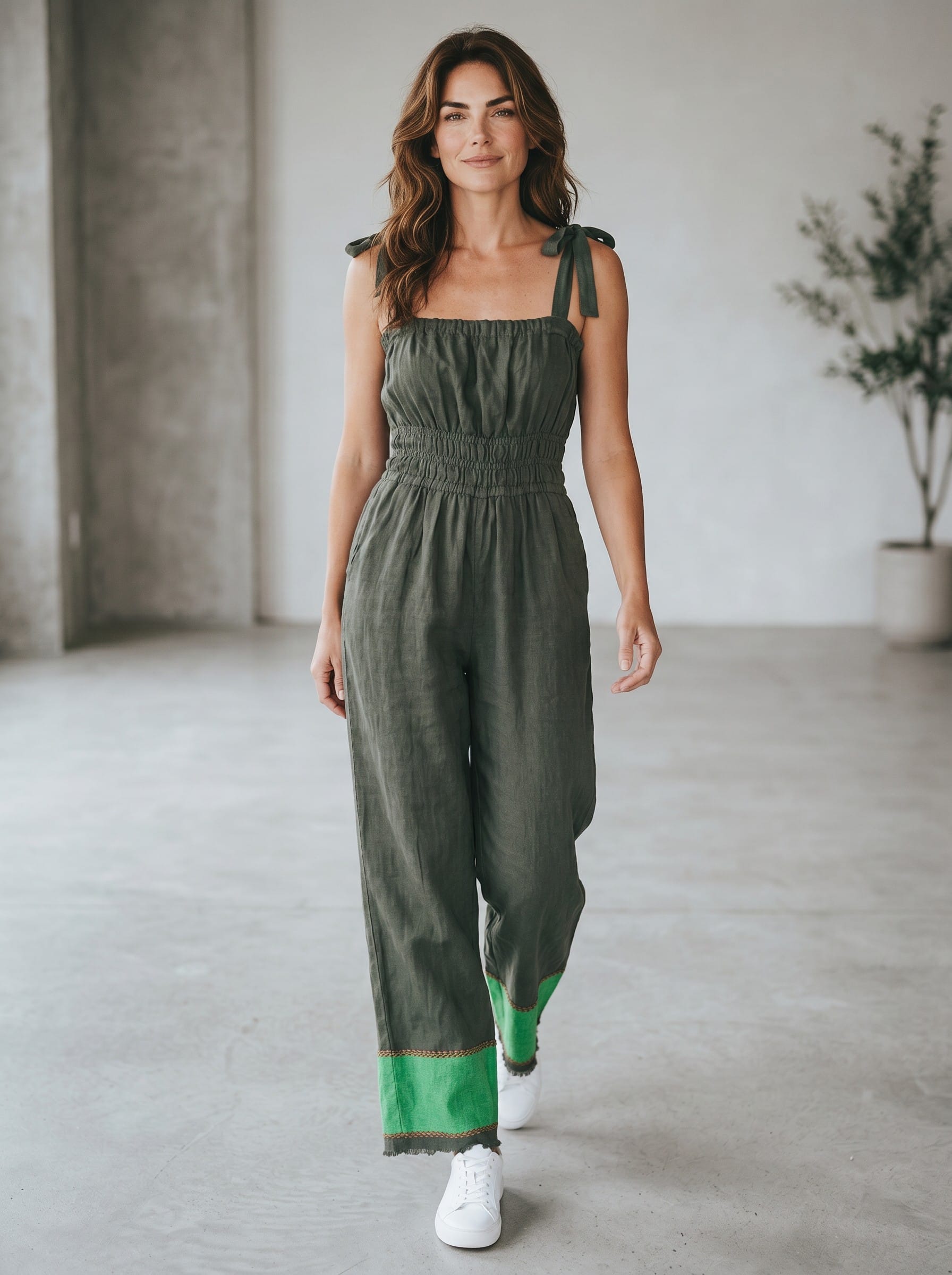 ShopYego Jumpsuits Stone Olive Sebie Jumpsuit - Stone Olive