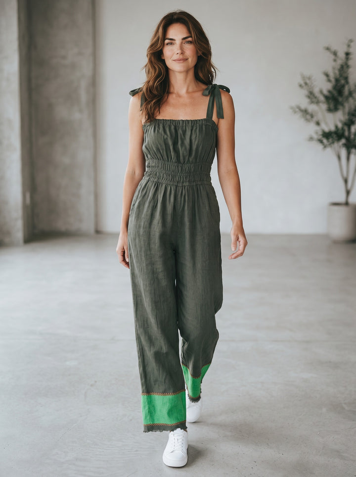 ShopYego Jumpsuits Stone Olive Sebie Jumpsuit - Stone Olive