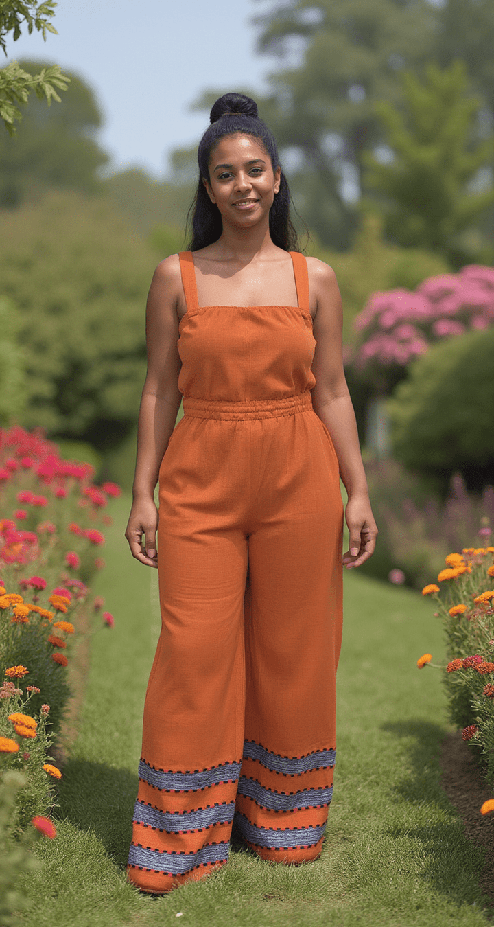 ShopYego Jumpsuits Tangerine Blen Jumpsuit