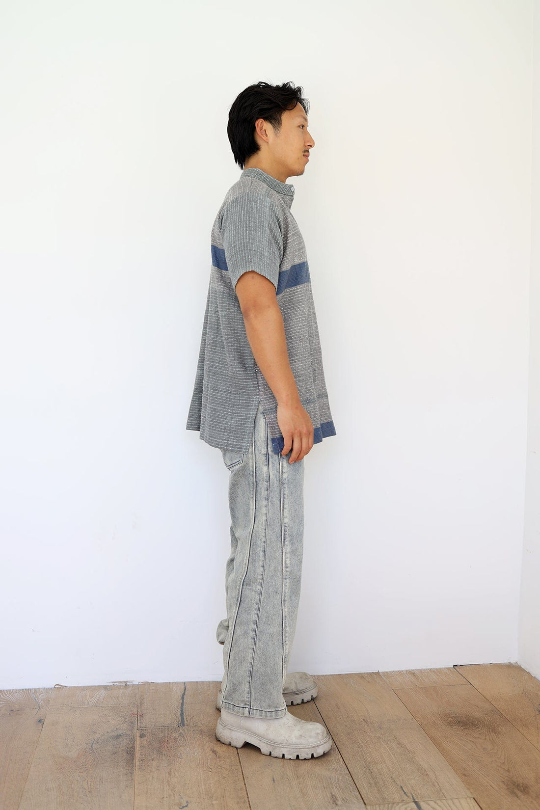 ShopYego Men's Tops Ash & Lapis Benyam Top