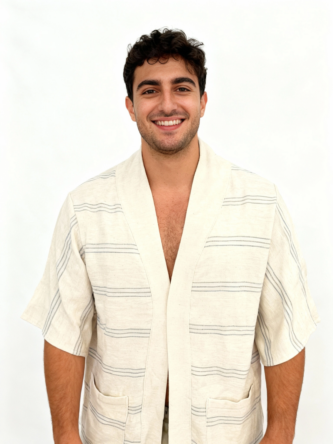 ShopYego Men's Tops Blue Mist Stripe Zelalem Cardi - Blue Mist Stripe