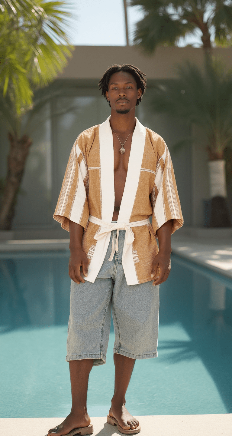 ShopYego Men's Tops Earth Tones Zelalem Cardi