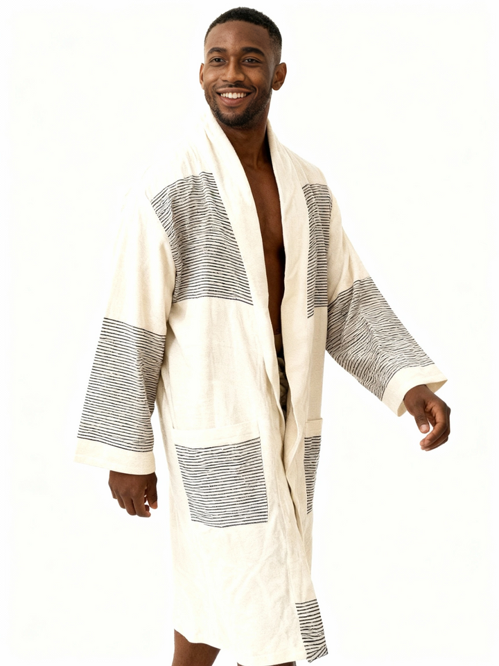 ShopYego Men's Tops Ink Zeki Long Cardi Ivory Ink