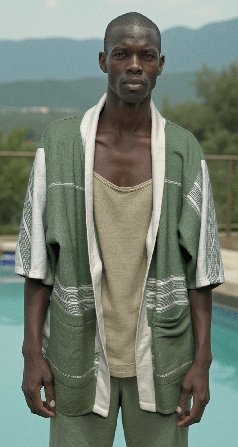 ShopYego Men's Tops Pine Green Zelalem Cardi