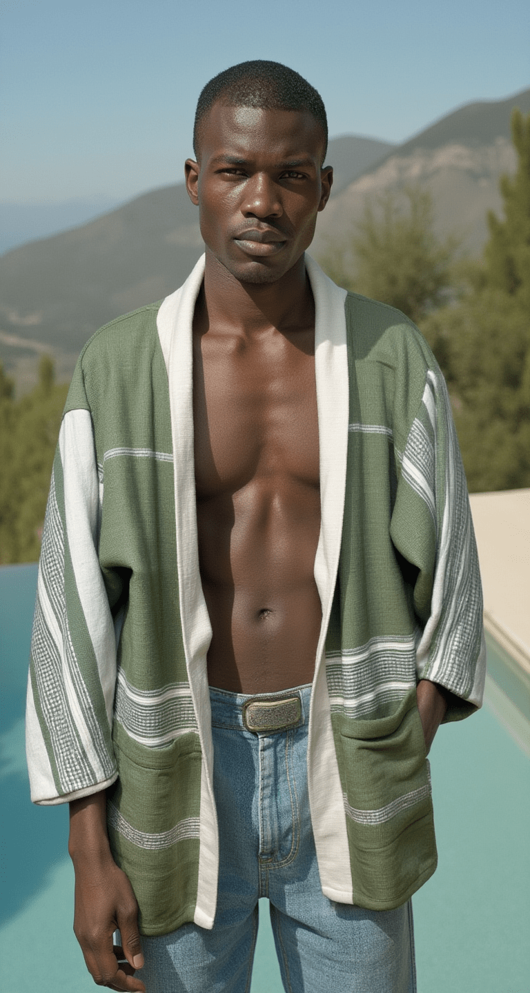 ShopYego Men's Tops Pine Green Zelalem Cardi