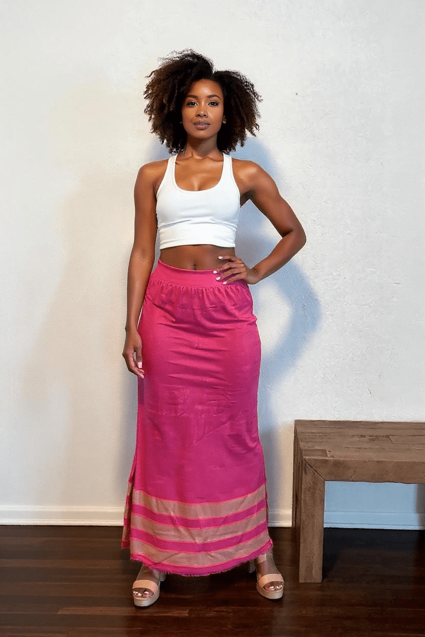 ShopYego Pant Set Fuschia Hawi Skirt