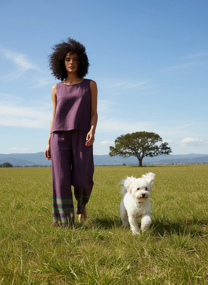 ShopYego Pant Set Indigo Plum Rahel Pants - Indigo Plum