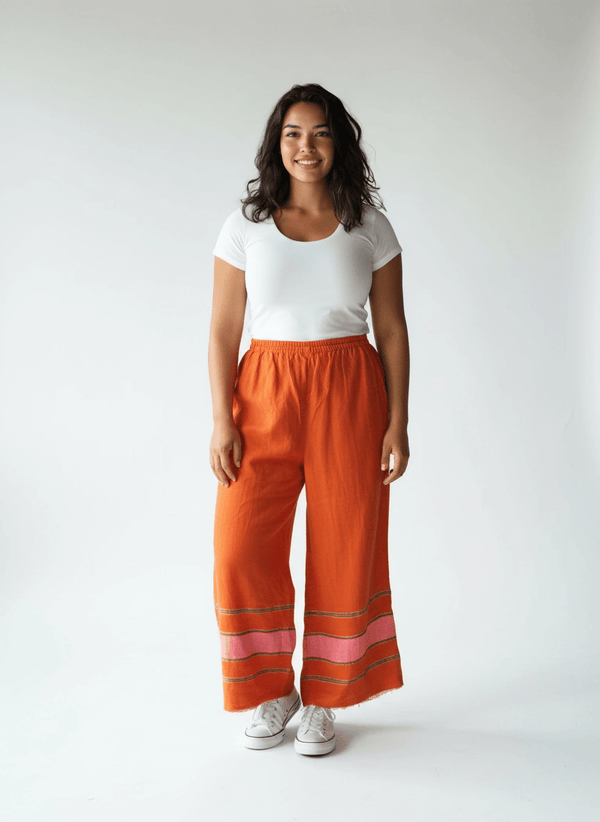 Rahel Pants - Orange Flare