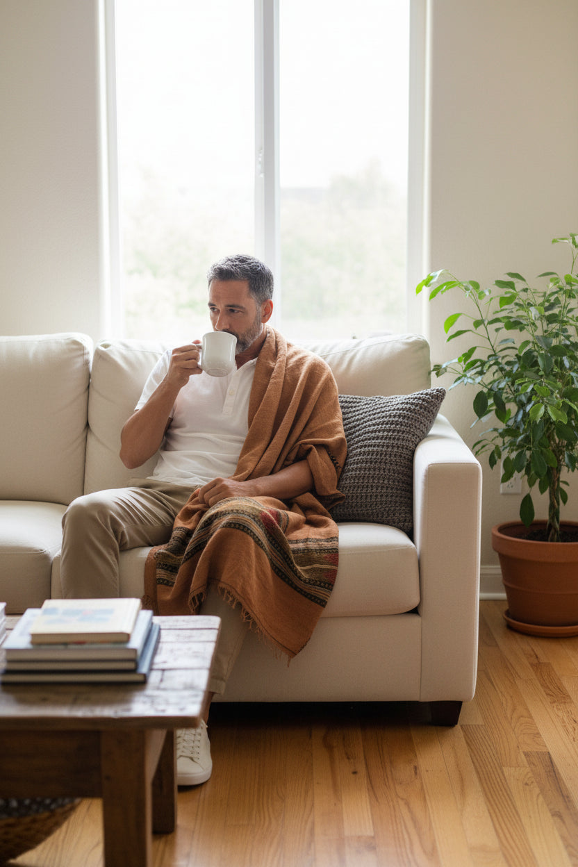 ShopYego Throw Burnished Clay Behati Gabi Blanket - Burnished Clay