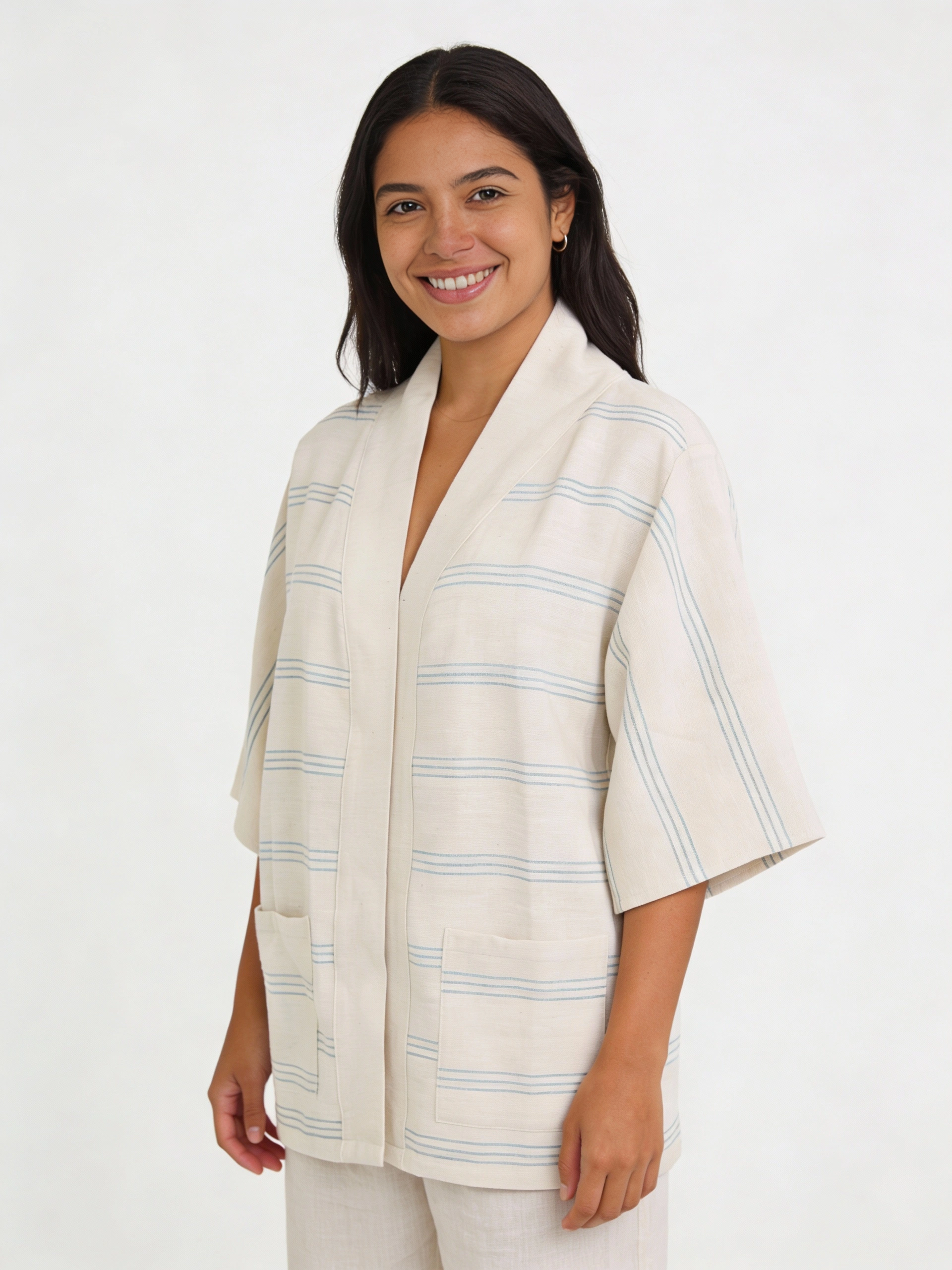 ShopYego Top Blue Mist Stripe Zelalem Cardi - Blue Mist Stripe