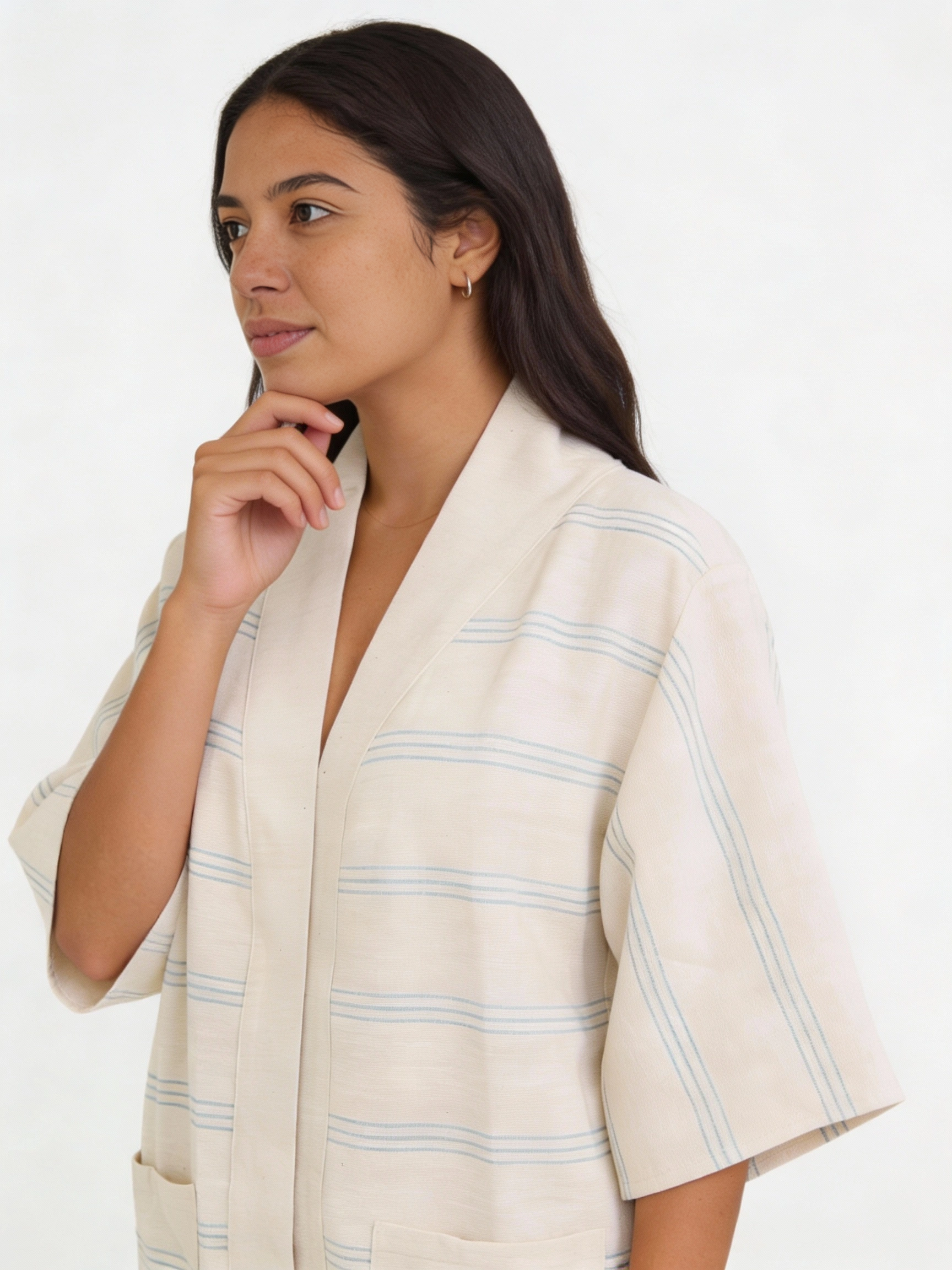 ShopYego Top Blue Mist Stripe Zelalem Cardi - Blue Mist Stripe