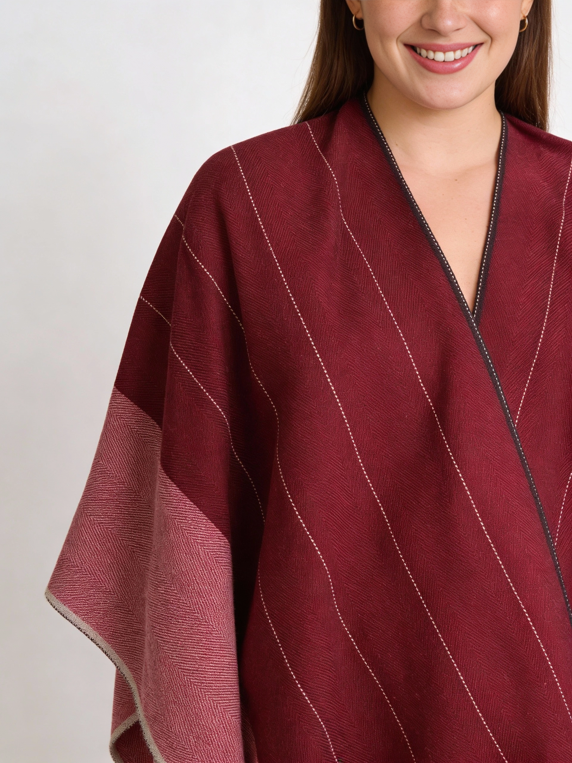 ShopYego Top Crowned Merlot Mekdi Kimono - Crowned Merlot