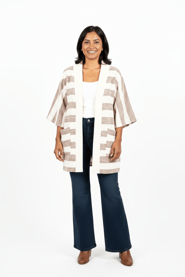 Zelalem Cardi - Earthstone Stripe
