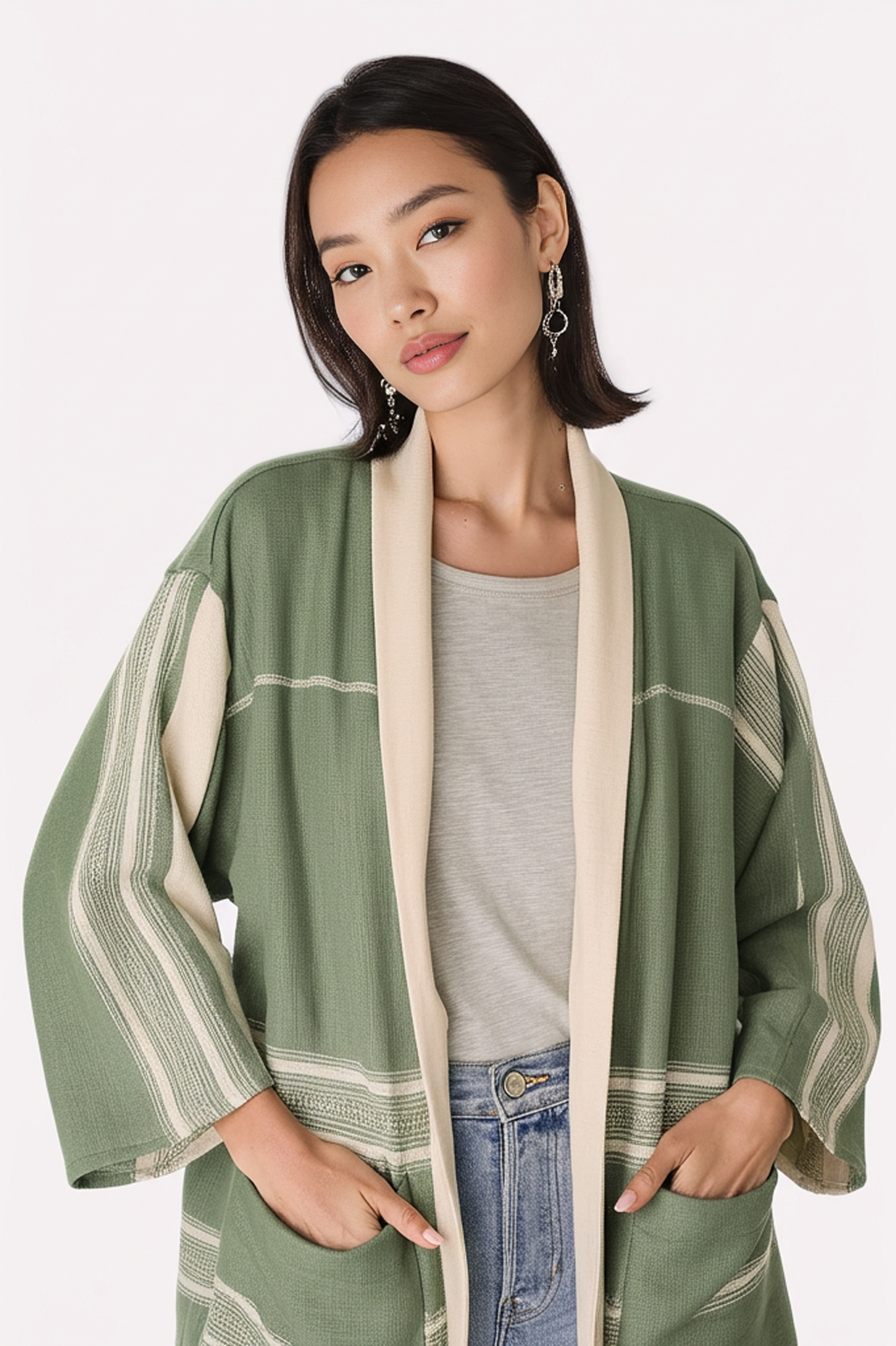 ShopYego Top Green Zelalem Cardi - Eucalyptus Vert