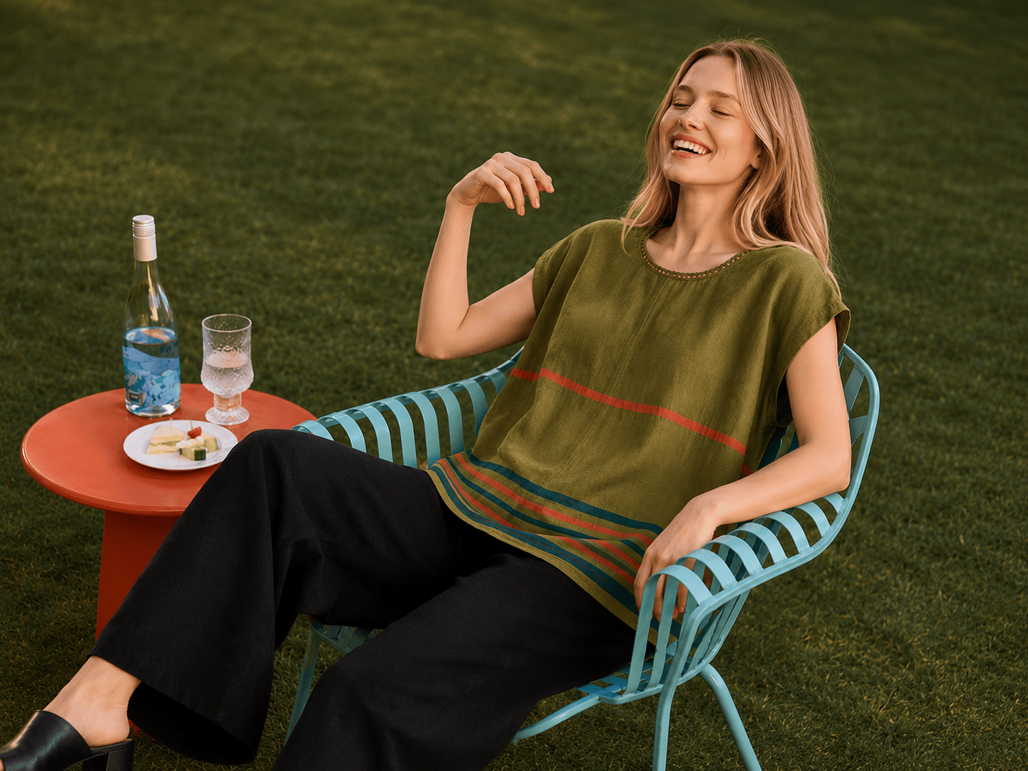 ShopYego Top Harvest Olive Aluna Top - Harvest Olive