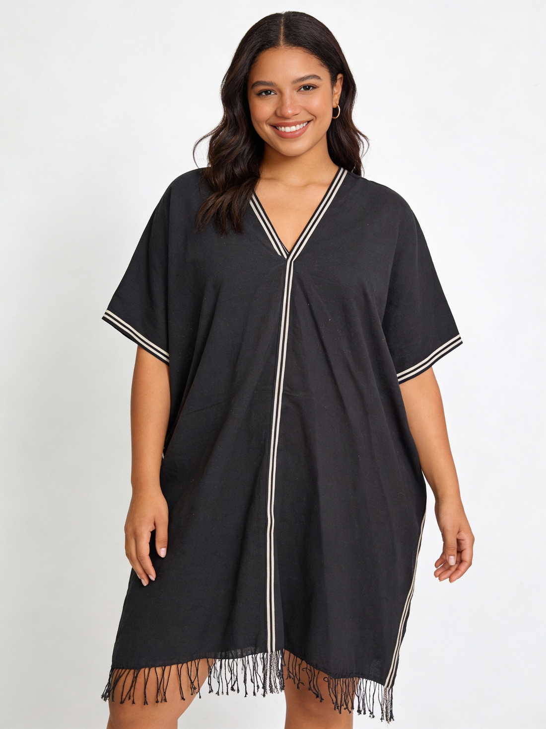 ShopYego Top Luxe Noir Romi Kaftan - Luxe Noir
