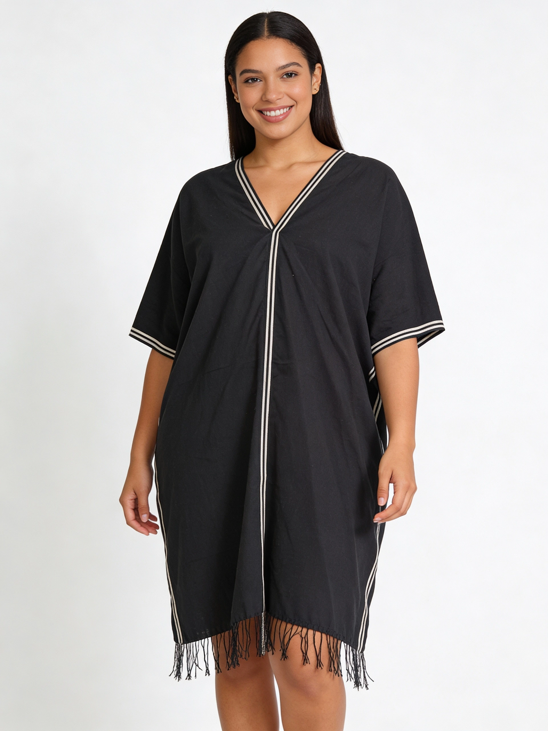 ShopYego Top Luxe Noir Romi Kaftan - Luxe Noir