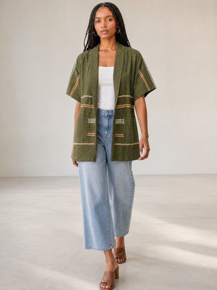 ShopYego Top Oliver Grove Zelalem Cardi -  Olive Grove