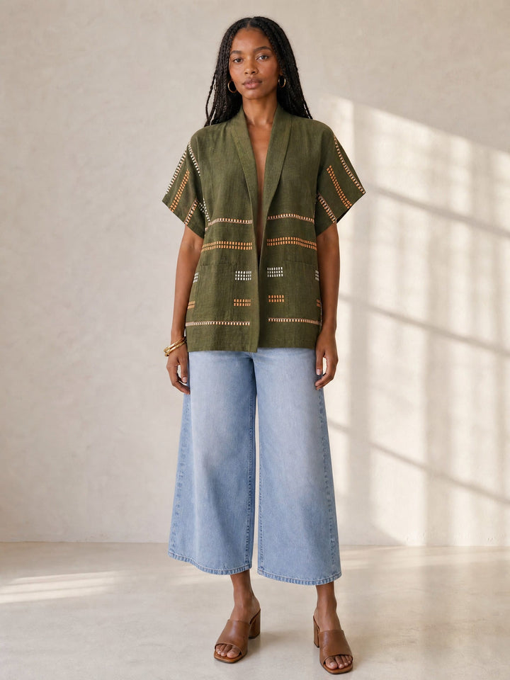 ShopYego Top Oliver Grove Zelalem Cardi -  Olive Grove
