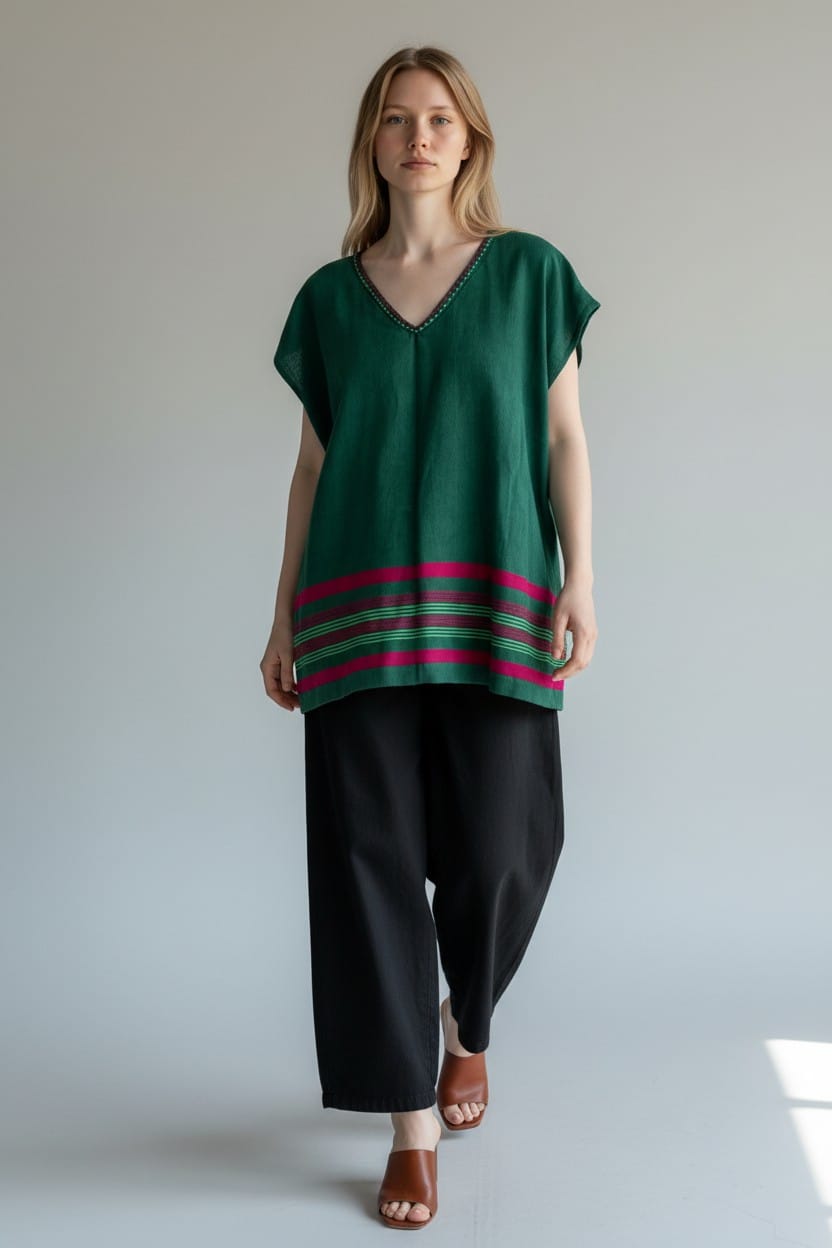 ShopYego Top Poppy Red Aluna Top - Sacred Teal