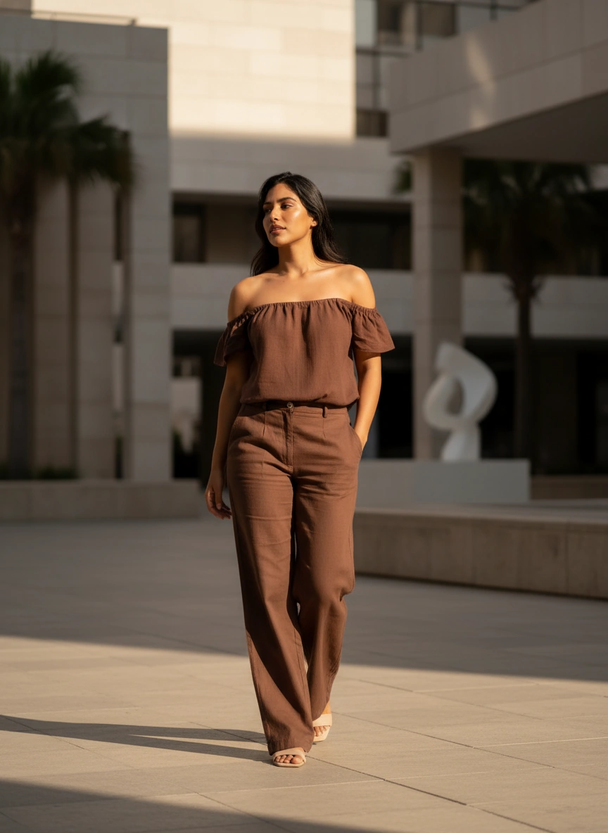 ShopYego Top Red Ember Munaye Top - Cocoa Earth