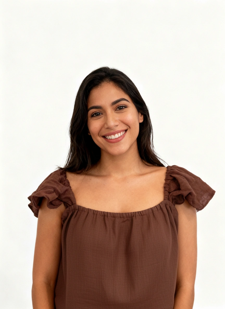 ShopYego Top Red Ember Munaye Top - Cocoa Earth