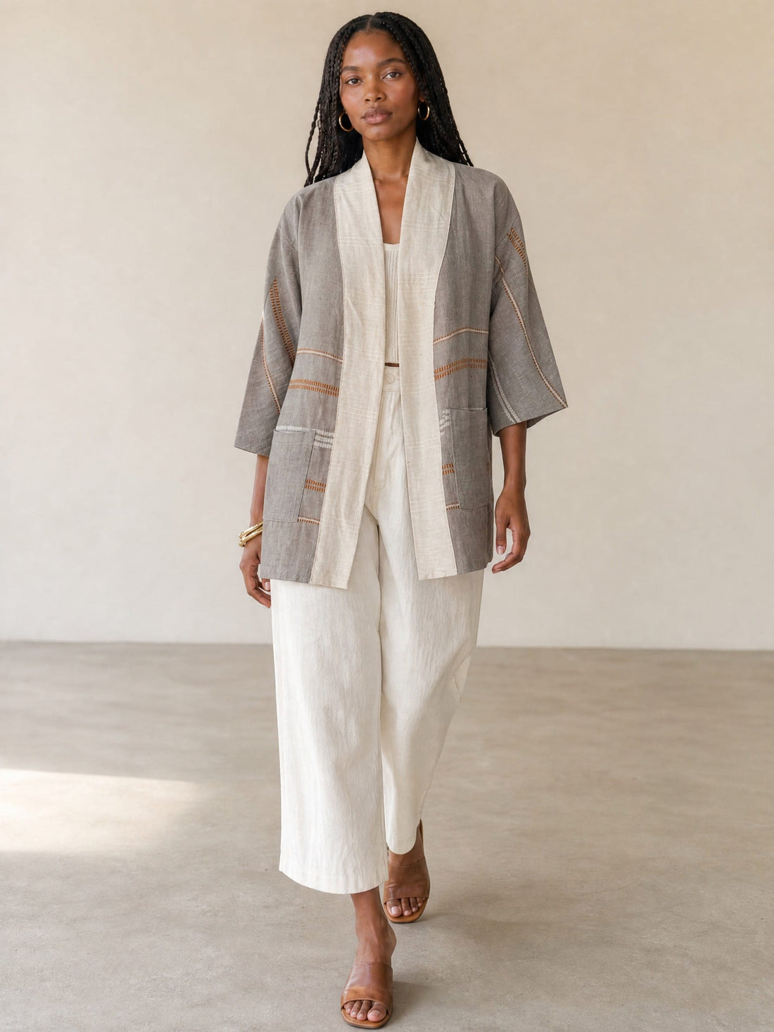 ShopYego Top River Stone Grey Zelalem Cardi -  River Stone Grey