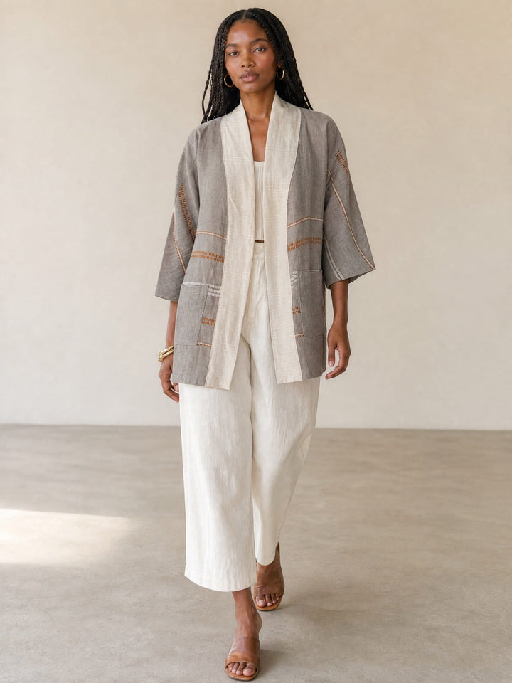 ShopYego Top River Stone Grey Zelalem Cardi -  River Stone Grey
