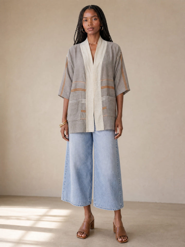 ShopYego Top River Stone Grey Zelalem Cardi -  River Stone Grey
