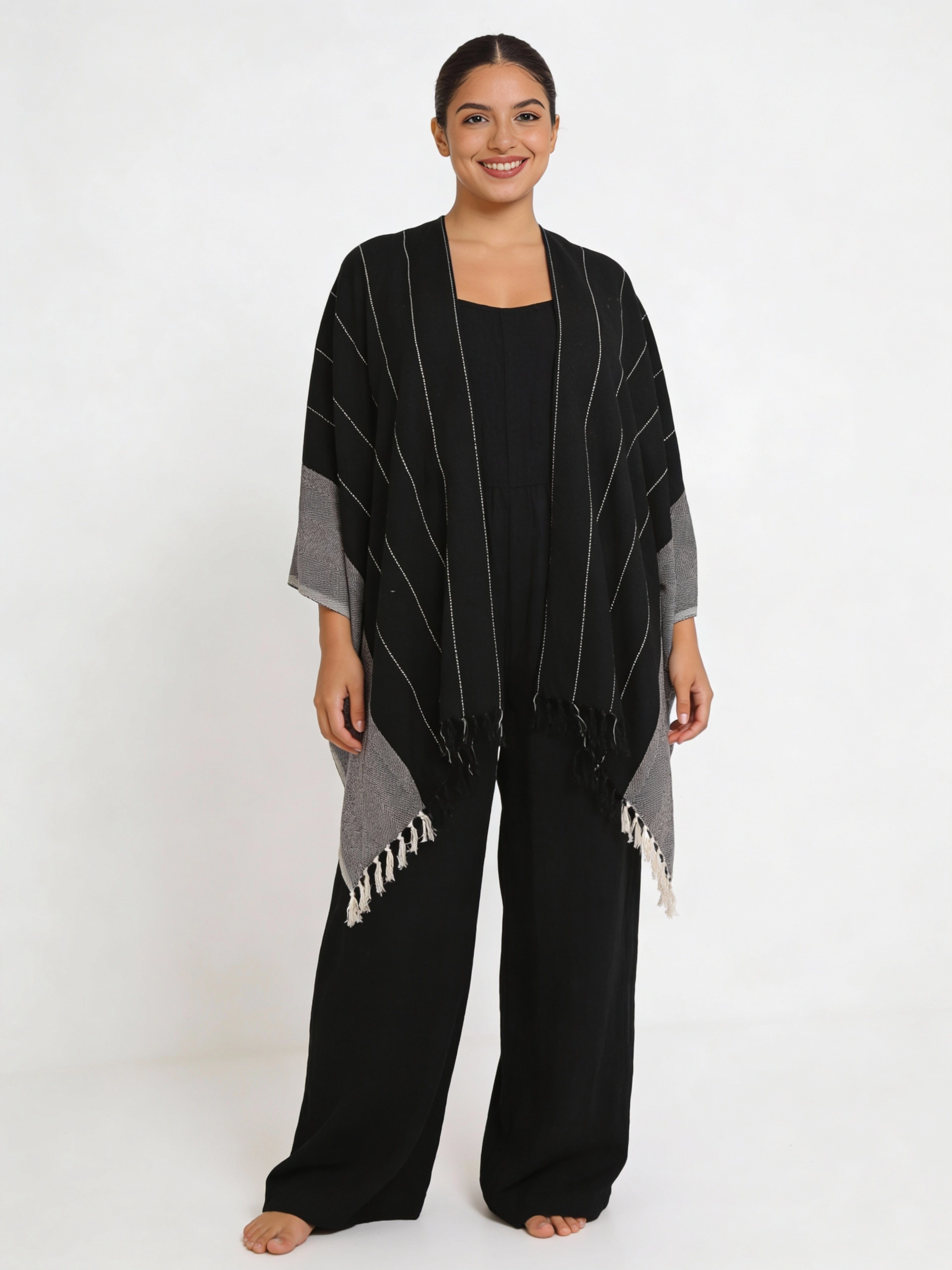 ShopYego Top Soft Obsidian Mekdi Kimono - Soft Obsidian