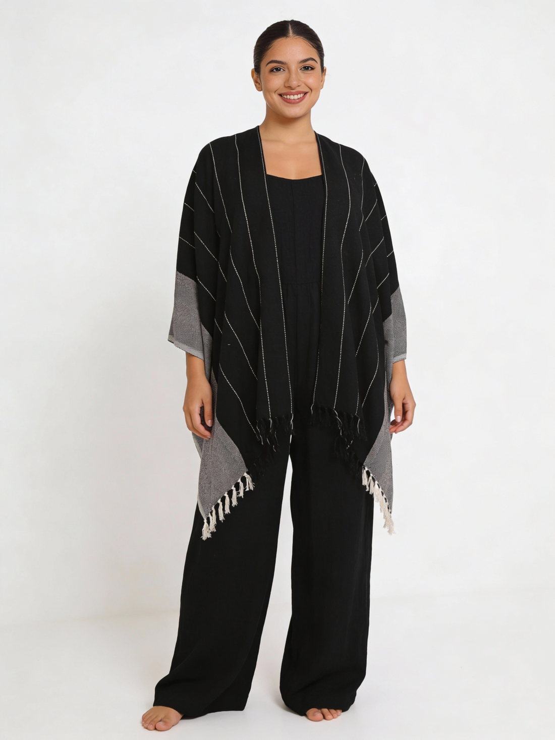 ShopYego Top Soft Obsidian Mekdi Kimono - Soft Obsidian