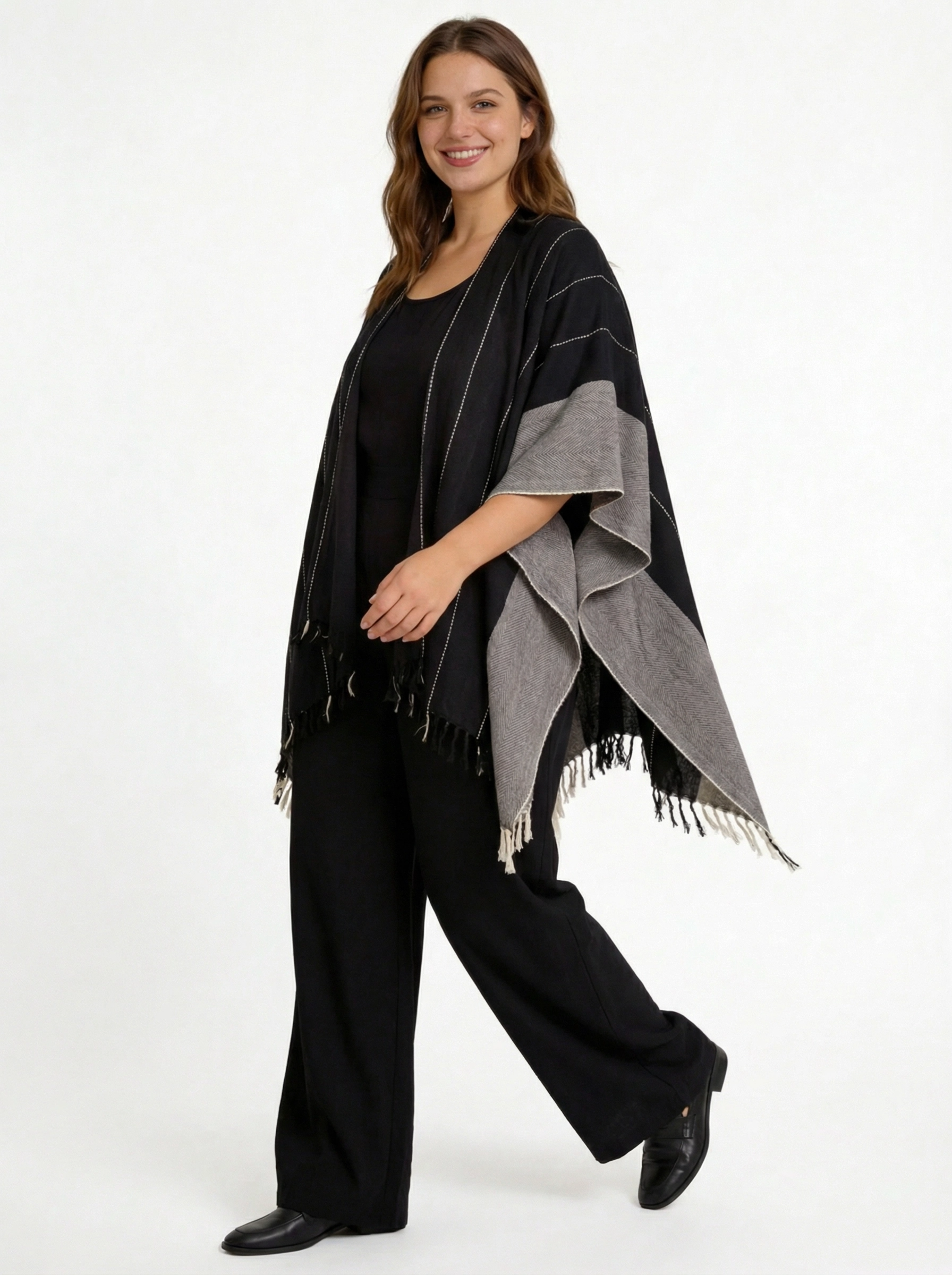 ShopYego Top Soft Obsidian Mekdi Kimono - Soft Obsidian