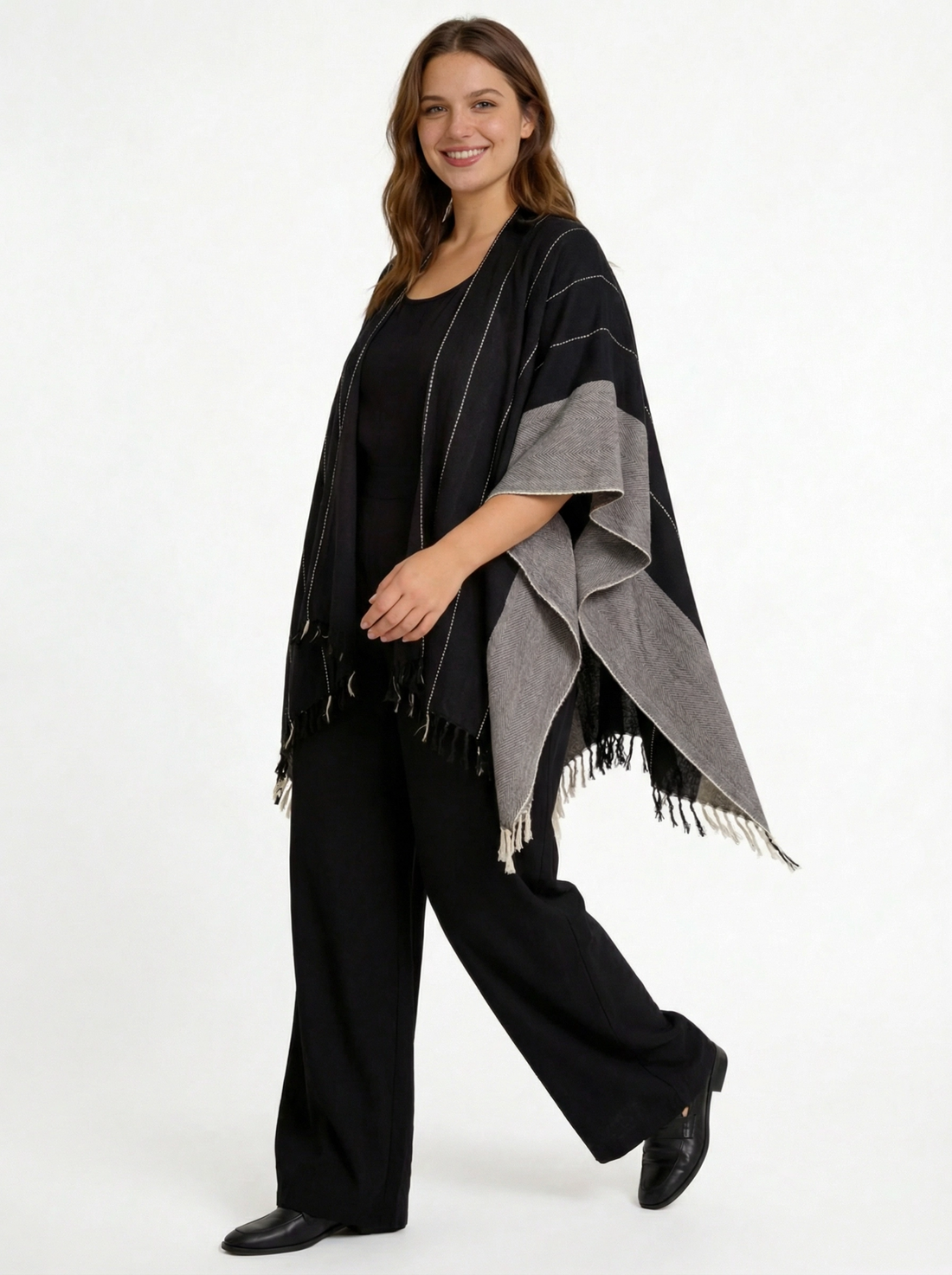 ShopYego Top Soft Obsidian Mekdi Kimono - Soft Obsidian