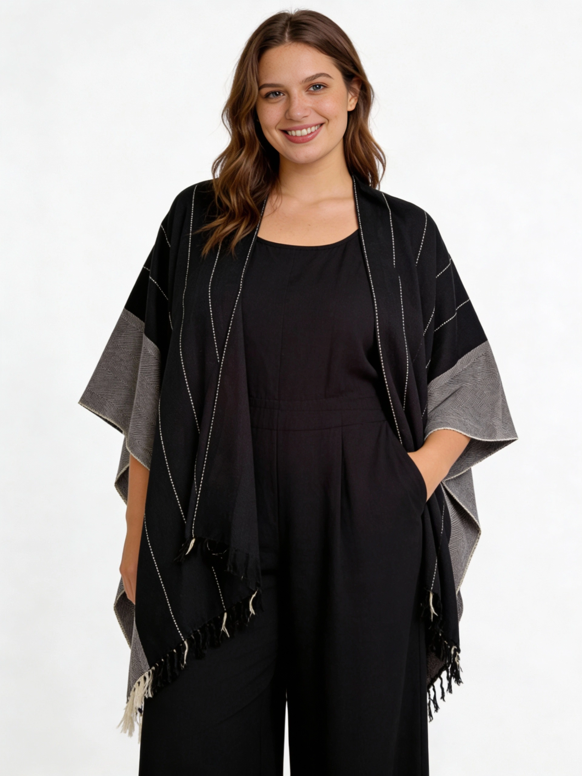 ShopYego Top Soft Obsidian Mekdi Kimono - Soft Obsidian